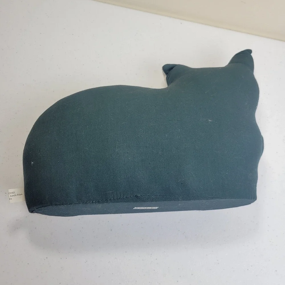 Vintage Needlepoint Cat Doorstop‎ Draft Stopper JCPenney Kitty Pillow Decor